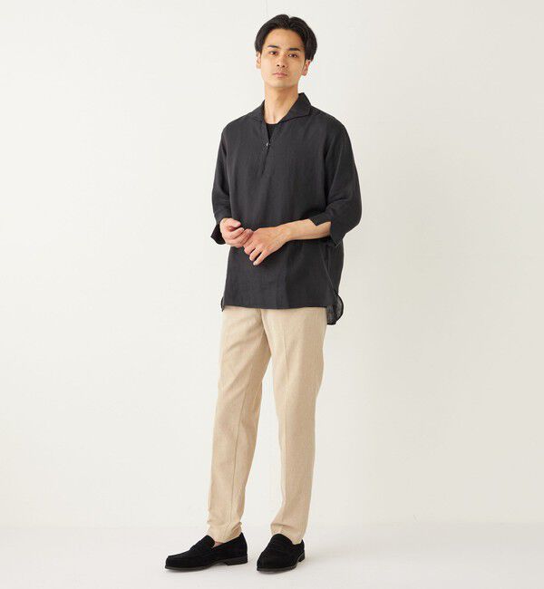 SHIPS Colors 「SHIPS Colors:〈洗濯機可能〉リネン カプリ プルオーバー シャツ」|シャツ・ブラウス|