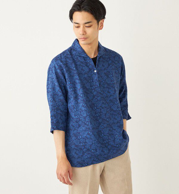 SHIPS Colors 「SHIPS Colors:〈洗濯機可能〉リネン カプリ プルオーバー シャツ」|シャツ・ブラウス|