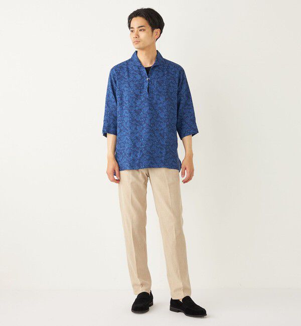 SHIPS Colors 「SHIPS Colors:〈洗濯機可能〉リネン カプリ プルオーバー シャツ」|シャツ・ブラウス|