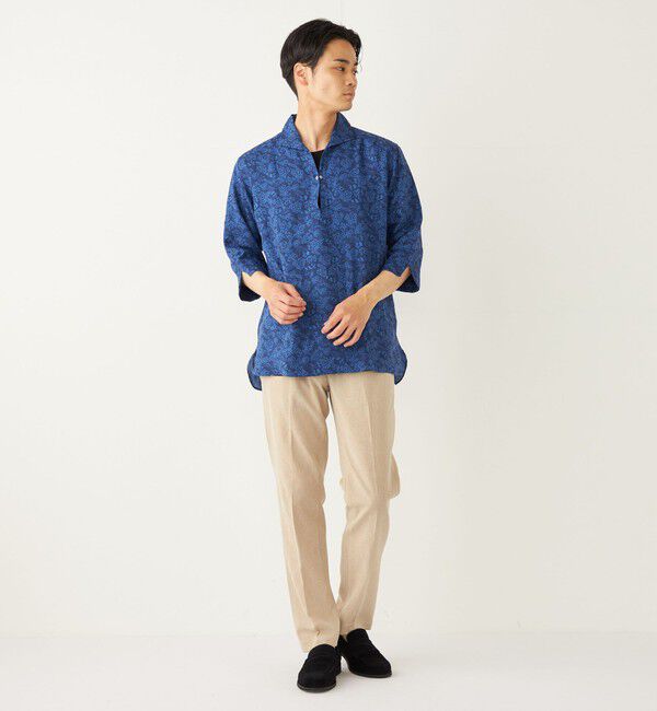 SHIPS Colors 「SHIPS Colors:〈洗濯機可能〉リネン カプリ プルオーバー シャツ」|シャツ・ブラウス|