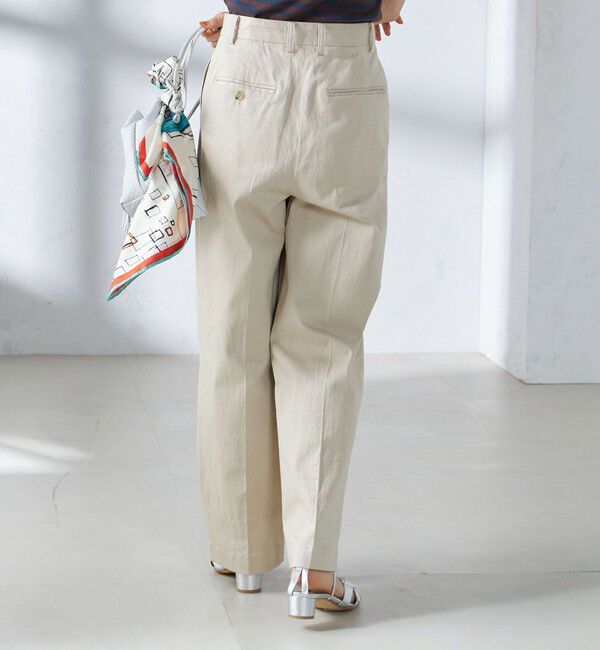 SHIPS for women「〈手洗い可能〉ストレッチ チノ タック パンツ」|チノ|