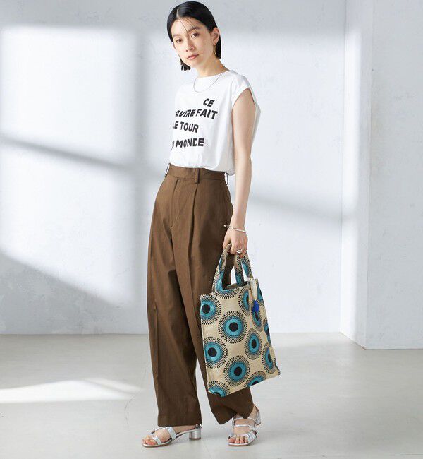 SHIPS for women「〈手洗い可能〉ストレッチ チノ タック パンツ」|チノ|