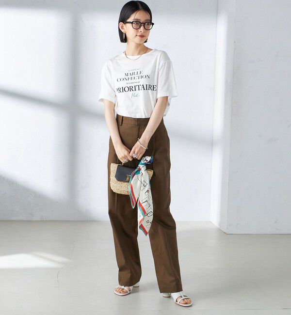 SHIPS for women「〈手洗い可能〉ストレッチ チノ タック パンツ」|チノ|