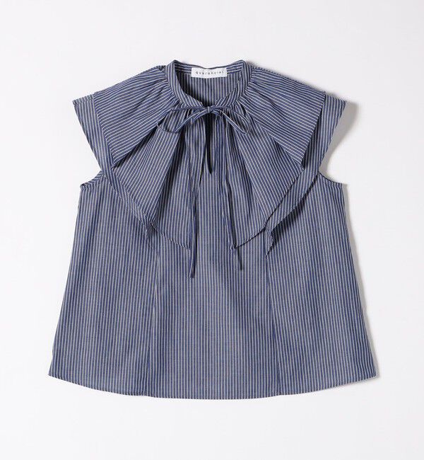 quaranciel「quaranciel:〈洗濯機可能〉ブロード ラッフル スタンドカラー ブラウス」|シャツ・ブラウス|