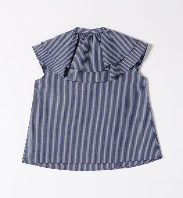 quaranciel「quaranciel:〈洗濯機可能〉ブロード ラッフル スタンドカラー ブラウス」|シャツ・ブラウス|