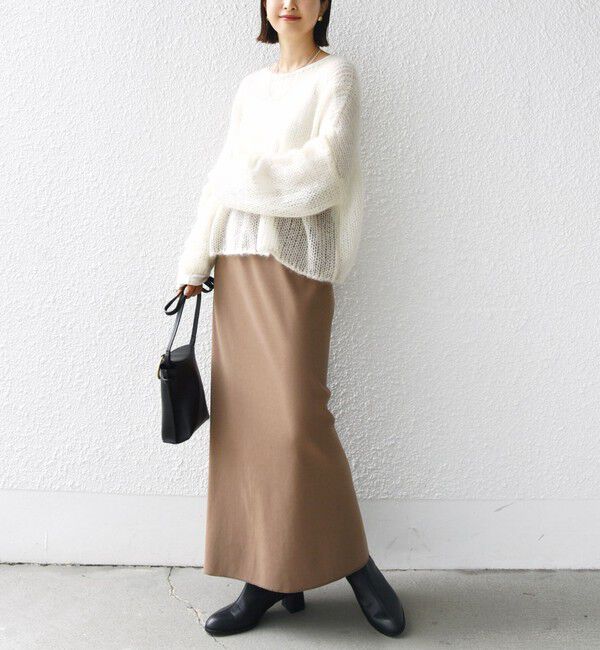 SHIPS for women「〈手洗い可能〉リブ ジャージー 2WAY ストレッチ スカート」|スカート|