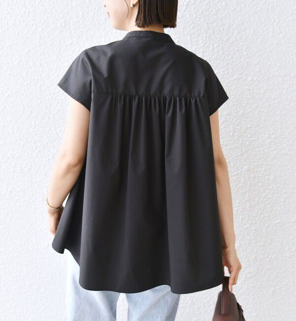 SHIPS for women「〈手洗い可能〉裾 フレア フレンチ スリーブ ブラウス」|シャツ・ブラウス|