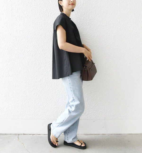 SHIPS for women「〈手洗い可能〉裾 フレア フレンチ スリーブ ブラウス」|シャツ・ブラウス|