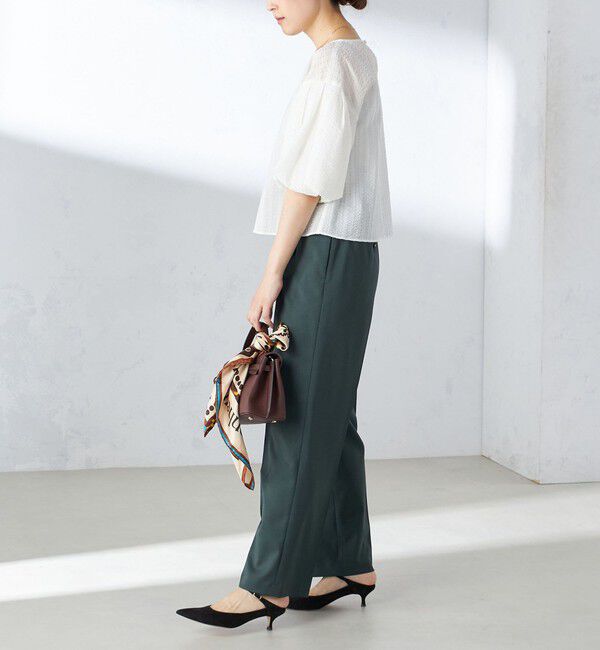 SHIPS for women「〈手洗い可能〉タック バルーン スリーブ 5分袖 ブラウス」|シャツ・ブラウス|