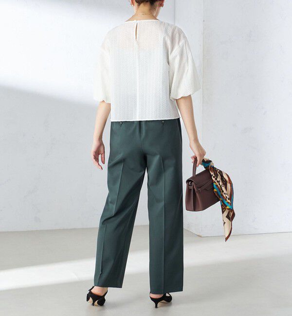 SHIPS for women「〈手洗い可能〉タック バルーン スリーブ 5分袖 ブラウス」|シャツ・ブラウス|