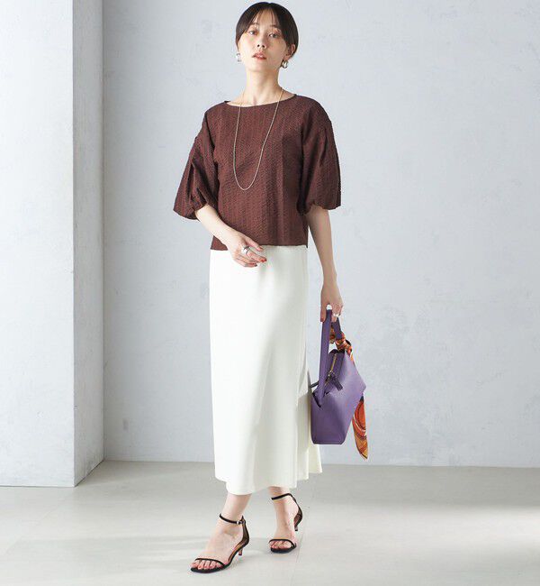 SHIPS for women「〈手洗い可能〉タック バルーン スリーブ 5分袖 ブラウス」|シャツ・ブラウス|