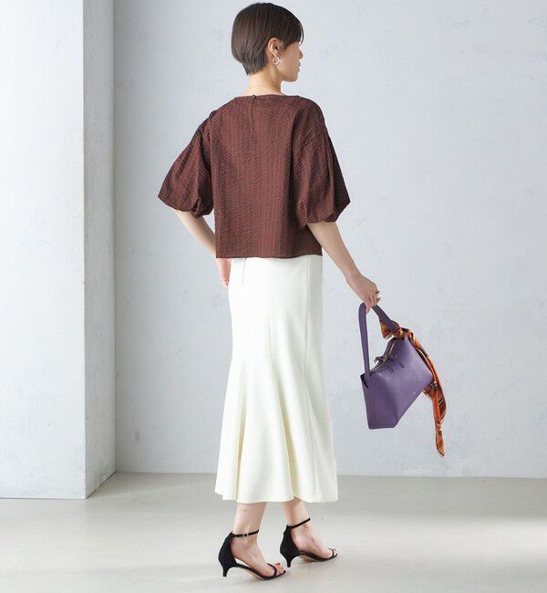 SHIPS for women「〈手洗い可能〉タック バルーン スリーブ 5分袖 ブラウス」|シャツ・ブラウス|