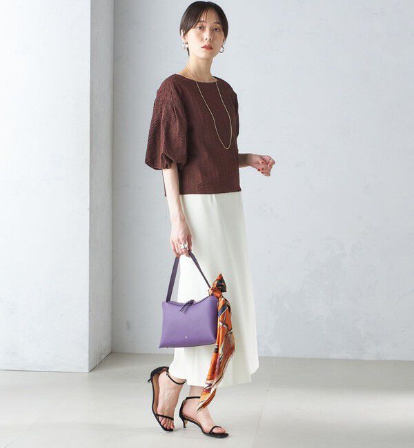 SHIPS for women「〈手洗い可能〉タック バルーン スリーブ 5分袖 ブラウス」|シャツ・ブラウス|