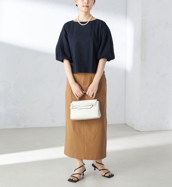 SHIPS for women「〈手洗い可能〉タック バルーン スリーブ 5分袖 ブラウス」|シャツ・ブラウス|