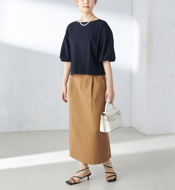 SHIPS for women「〈手洗い可能〉タック バルーン スリーブ 5分袖 ブラウス」|シャツ・ブラウス|