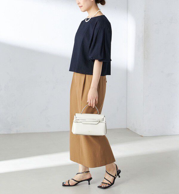 SHIPS for women「〈手洗い可能〉タック バルーン スリーブ 5分袖 ブラウス」|シャツ・ブラウス|