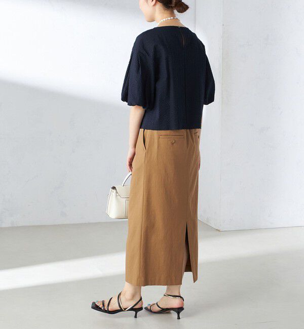 SHIPS for women「〈手洗い可能〉タック バルーン スリーブ 5分袖 ブラウス」|シャツ・ブラウス|