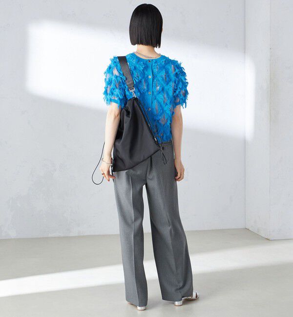 SHIPS for women「〈手洗い可能〉シアー フリンジ ジャカード プルオーバー」|ニット・セーター|