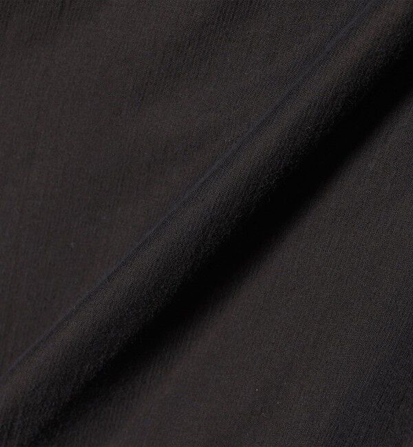 quaranciel「quaranciel:〈洗濯機可能〉シアー ギャザー クルーネック シャツ ブラウス」|シャツ・ブラウス|