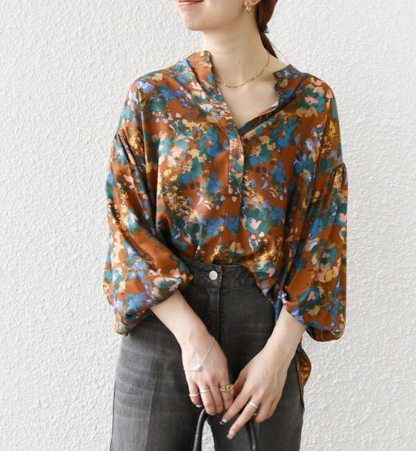 SHIPS any「SHIPS any: 〈手洗い可能〉TROUILLET フラワー プリント シャツ ブラウス」|シャツ・ブラウス|