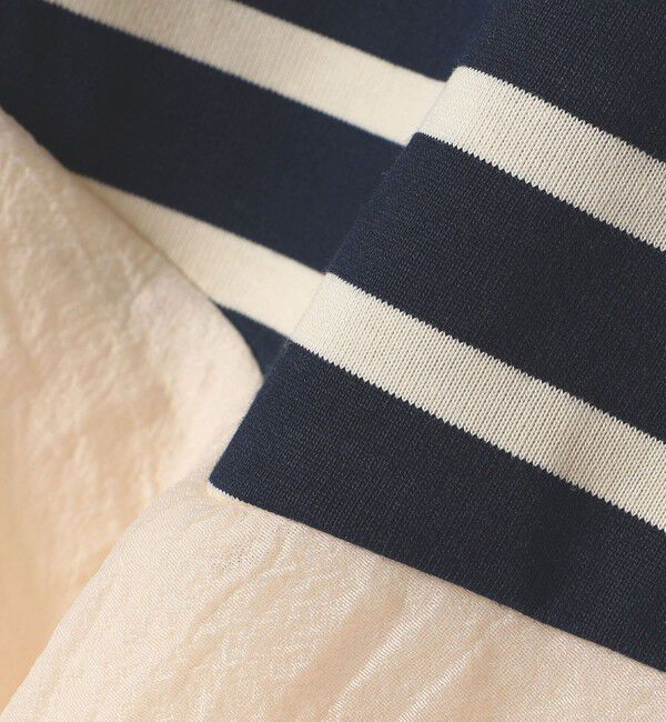 SHIPS for women「【WEB限定】〈手洗い可能〉ボーダー フリル ティアード プルオーバー」|Tシャツ・カットソー|