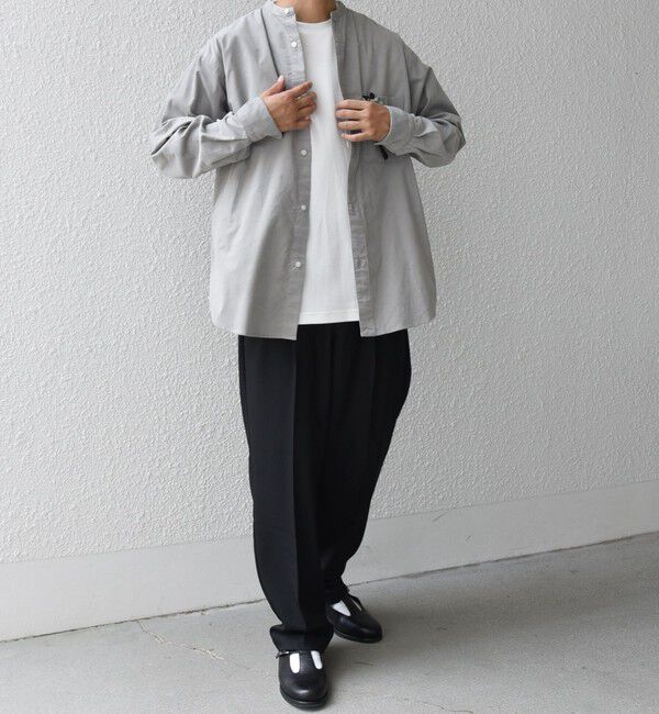 SHIPS any「SHIPS any: カラーコットン コーデュロイ リラックス バンドカラー シャツ◇」|シャツ・ブラウス|