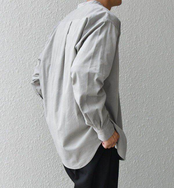 SHIPS any「SHIPS any: カラーコットン コーデュロイ リラックス バンドカラー シャツ◇」|シャツ・ブラウス|