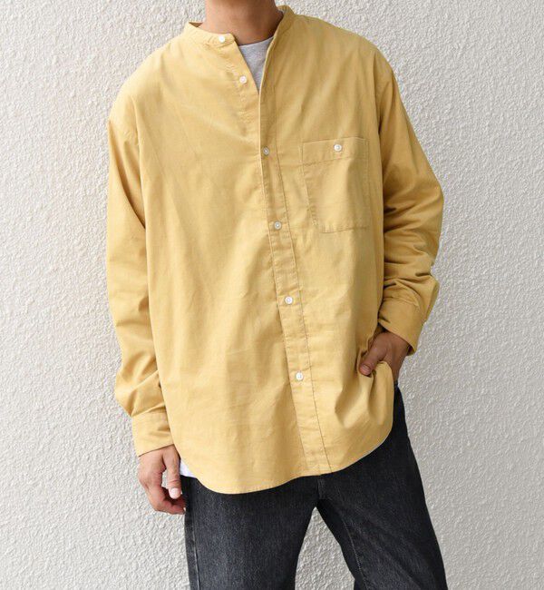 SHIPS any「SHIPS any: カラーコットン コーデュロイ リラックス バンドカラー シャツ◇」|シャツ・ブラウス|