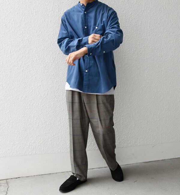 SHIPS any「SHIPS any: カラーコットン コーデュロイ リラックス バンドカラー シャツ◇」|シャツ・ブラウス|