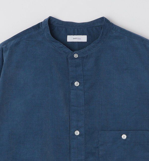 SHIPS any「SHIPS any: カラーコットン コーデュロイ リラックス バンドカラー シャツ◇」|シャツ・ブラウス|