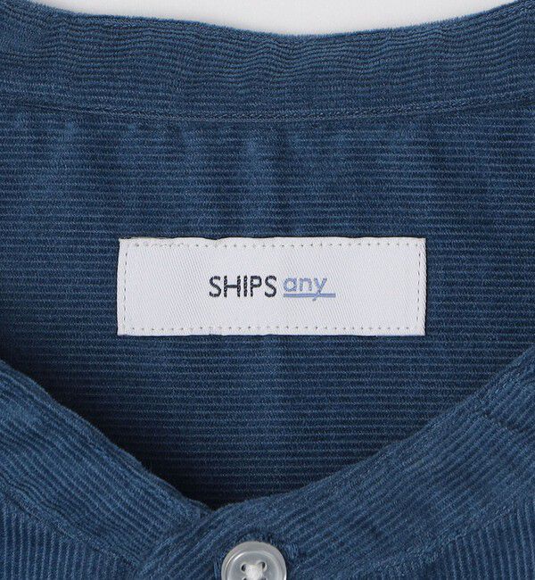 SHIPS any「SHIPS any: カラーコットン コーデュロイ リラックス バンドカラー シャツ◇」|シャツ・ブラウス|