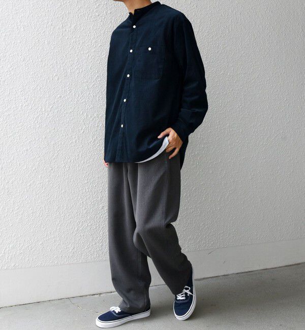 SHIPS any「SHIPS any: カラーコットン コーデュロイ リラックス バンドカラー シャツ◇」|シャツ・ブラウス|