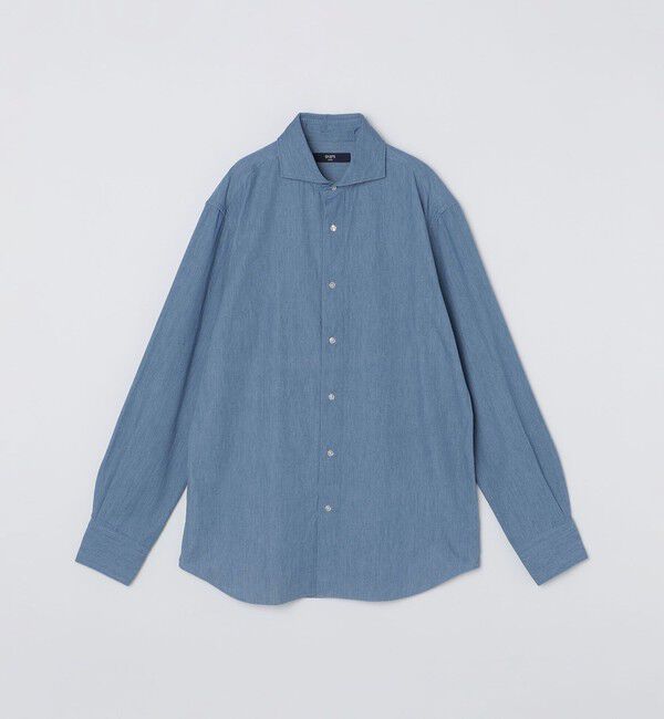 SHIPS Colors 「SHIPS Colors:〈洗濯機可能〉4.5オンス デニム ワイドカラー シャツ◇」|シャツ・ブラウス|