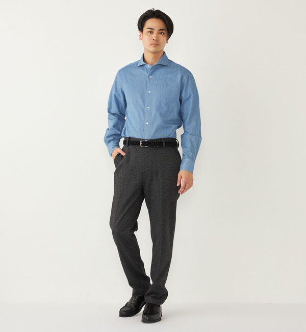 SHIPS Colors 「SHIPS Colors:〈洗濯機可能〉4.5オンス デニム ワイドカラー シャツ◇」|シャツ・ブラウス|