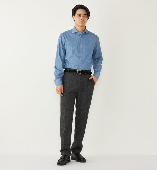 SHIPS Colors 「SHIPS Colors:〈洗濯機可能〉4.5オンス デニム ワイドカラー シャツ◇」|シャツ・ブラウス|