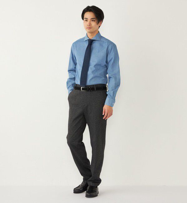 SHIPS Colors 「SHIPS Colors:〈洗濯機可能〉4.5オンス デニム ワイドカラー シャツ◇」|シャツ・ブラウス|