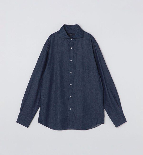 SHIPS Colors 「SHIPS Colors:〈洗濯機可能〉4.5オンス デニム ワイドカラー シャツ◇」|シャツ・ブラウス|