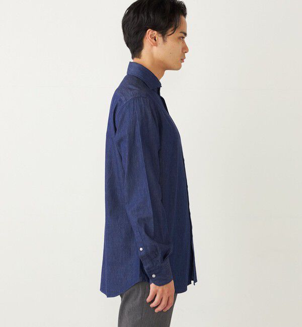 SHIPS Colors 「SHIPS Colors:〈洗濯機可能〉4.5オンス デニム ワイドカラー シャツ◇」|シャツ・ブラウス|