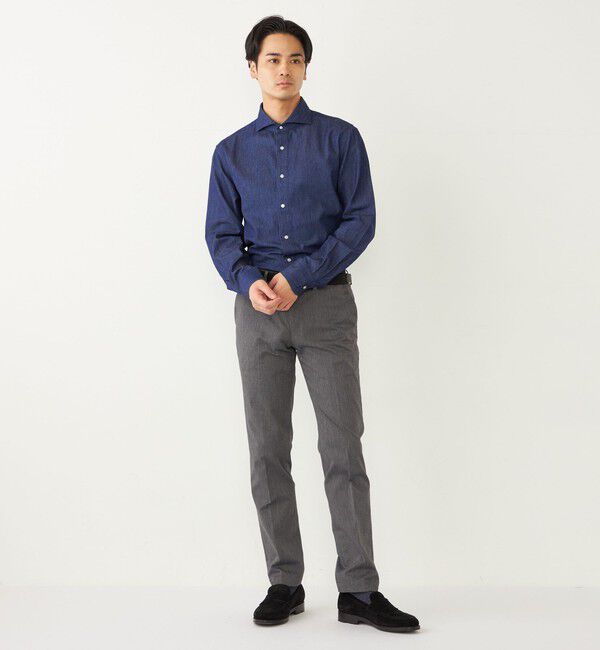 SHIPS Colors 「SHIPS Colors:〈洗濯機可能〉4.5オンス デニム ワイドカラー シャツ◇」|シャツ・ブラウス|