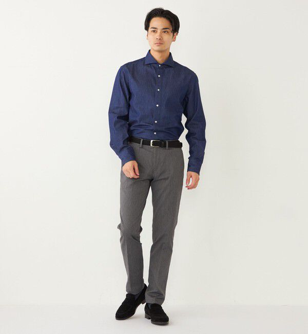 SHIPS Colors 「SHIPS Colors:〈洗濯機可能〉4.5オンス デニム ワイドカラー シャツ◇」|シャツ・ブラウス|