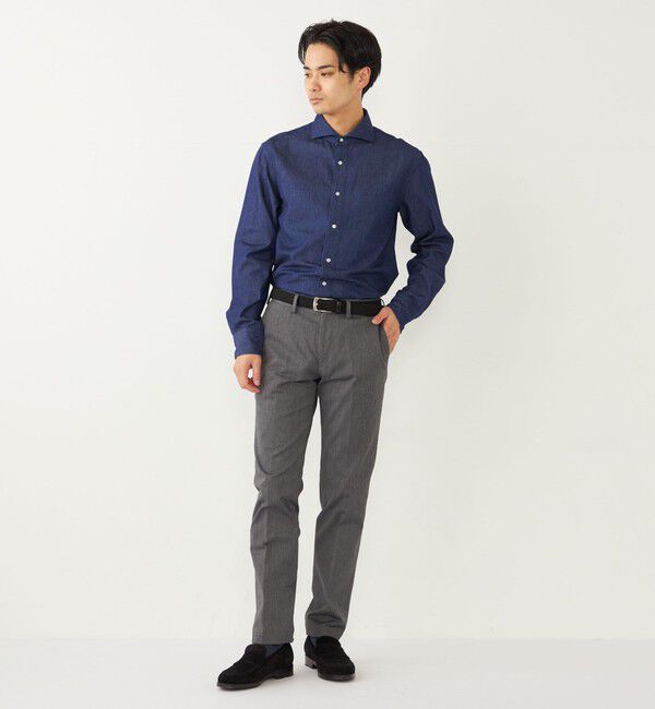 SHIPS Colors 「SHIPS Colors:〈洗濯機可能〉4.5オンス デニム ワイドカラー シャツ◇」|シャツ・ブラウス|