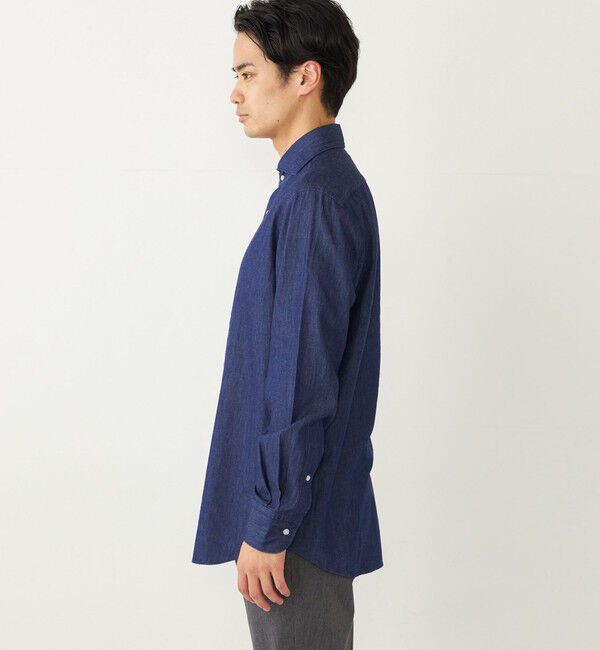 SHIPS Colors 「SHIPS Colors:〈洗濯機可能〉4.5オンス デニム ワイドカラー シャツ◇」|シャツ・ブラウス|