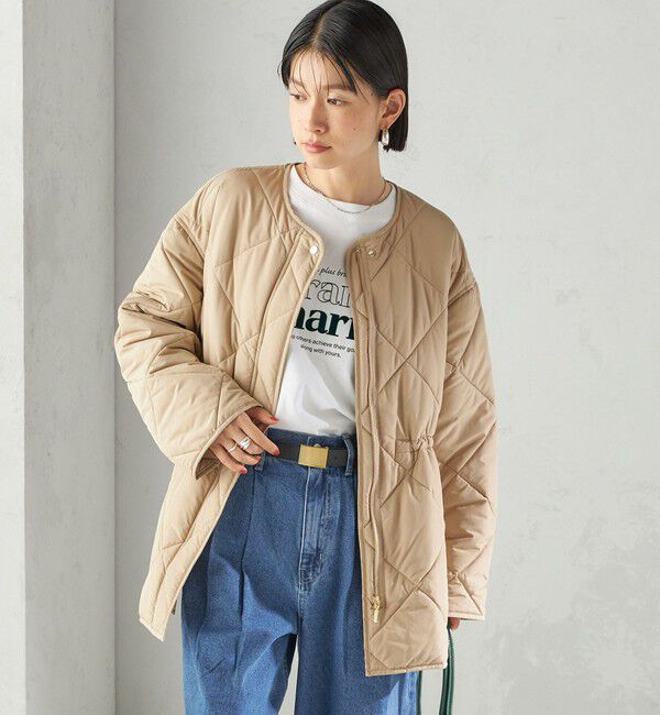 SHIPS for women「〈手洗い可能〉キルティング サイドジップ ブルゾン」|ブルゾン・スタジャン|