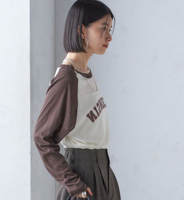 SHIPS for women「St.Johns 3rd club:〈洗濯機可能〉シアー ベースボール TEE」|Tシャツ・カットソー|