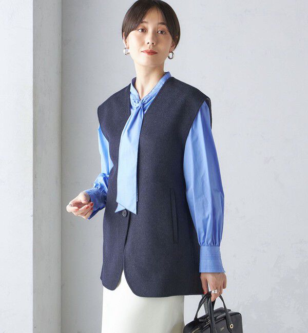 SHIPS for women「配色 リバー ジレ」|ベスト・ジレ|