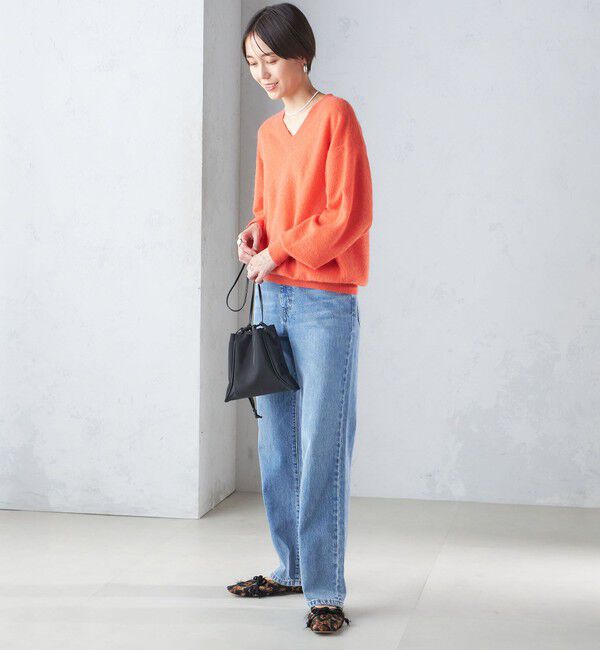 SHIPS for women「〈手洗い可能〉モヘヤ パイル Vネック プルオーバー」|ニット・セーター|