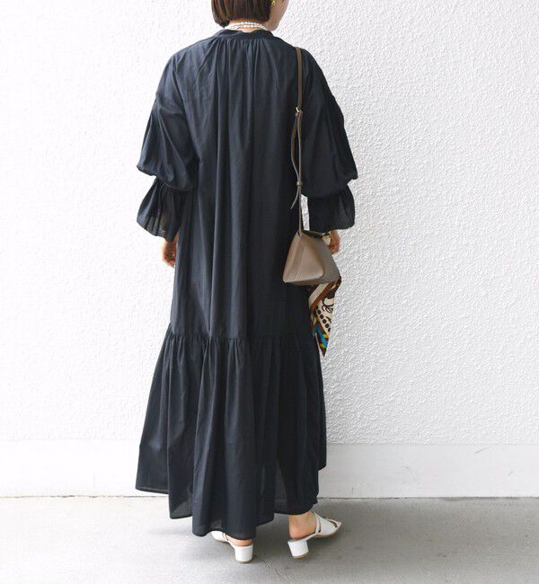 SHIPS for women「〈手洗い可能〉コットン シルク ローン ティアード ワンピース」|ワンピース|