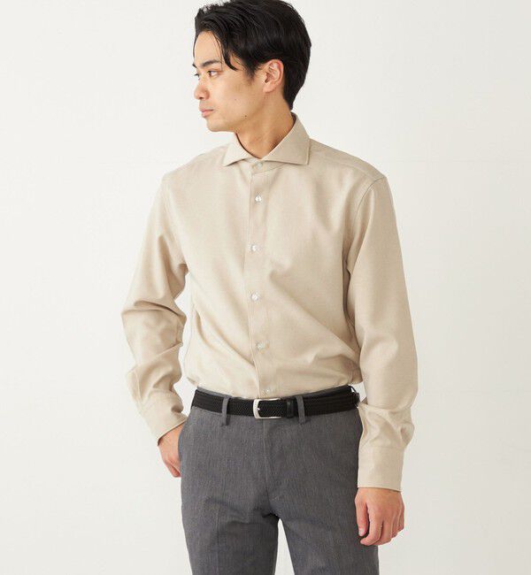 SHIPS Colors 「SHIPS Colors:〈洗濯機可能〉イージーケア ウールライク ワイドカラー シャツ」|シャツ・ブラウス|