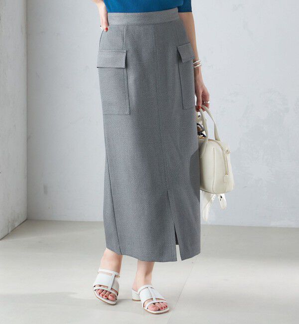 SHIPS for women「〈手洗い可能〉シャーク ツイード ポケット スカート」|スカート|