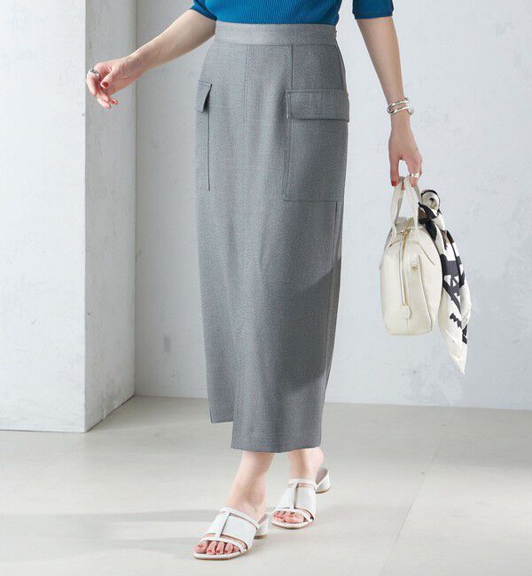 SHIPS for women「〈手洗い可能〉シャーク ツイード ポケット スカート」|スカート|